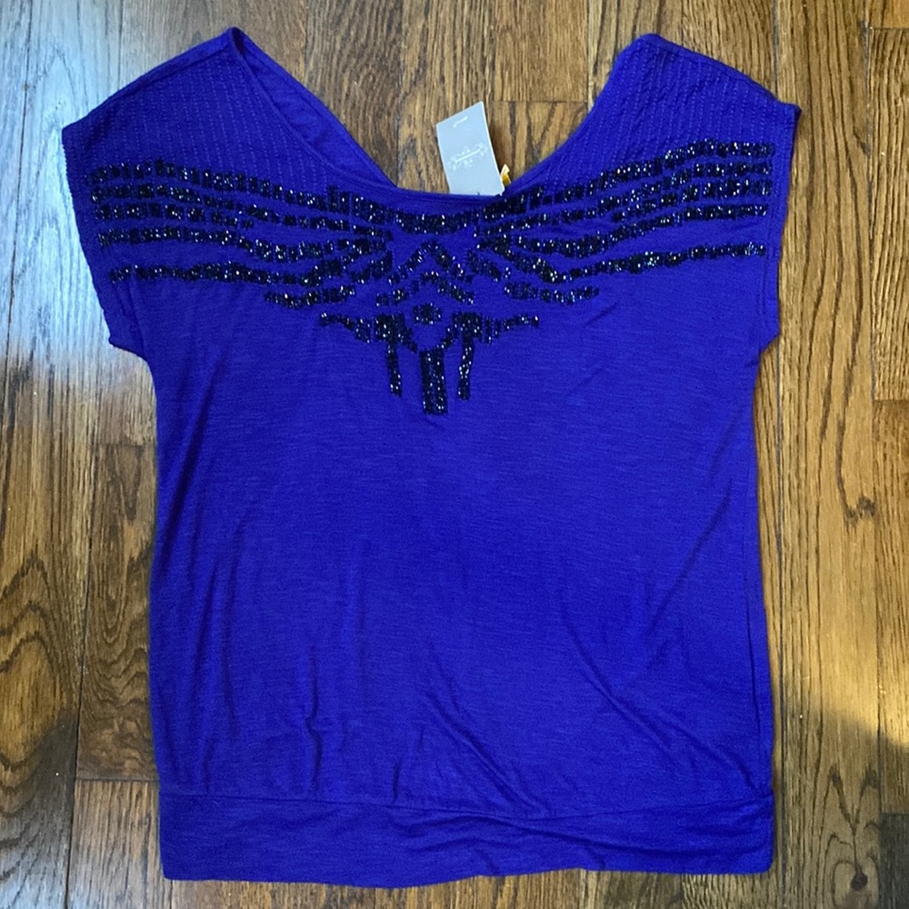 NWT Anthropologie sparkle top, size XL